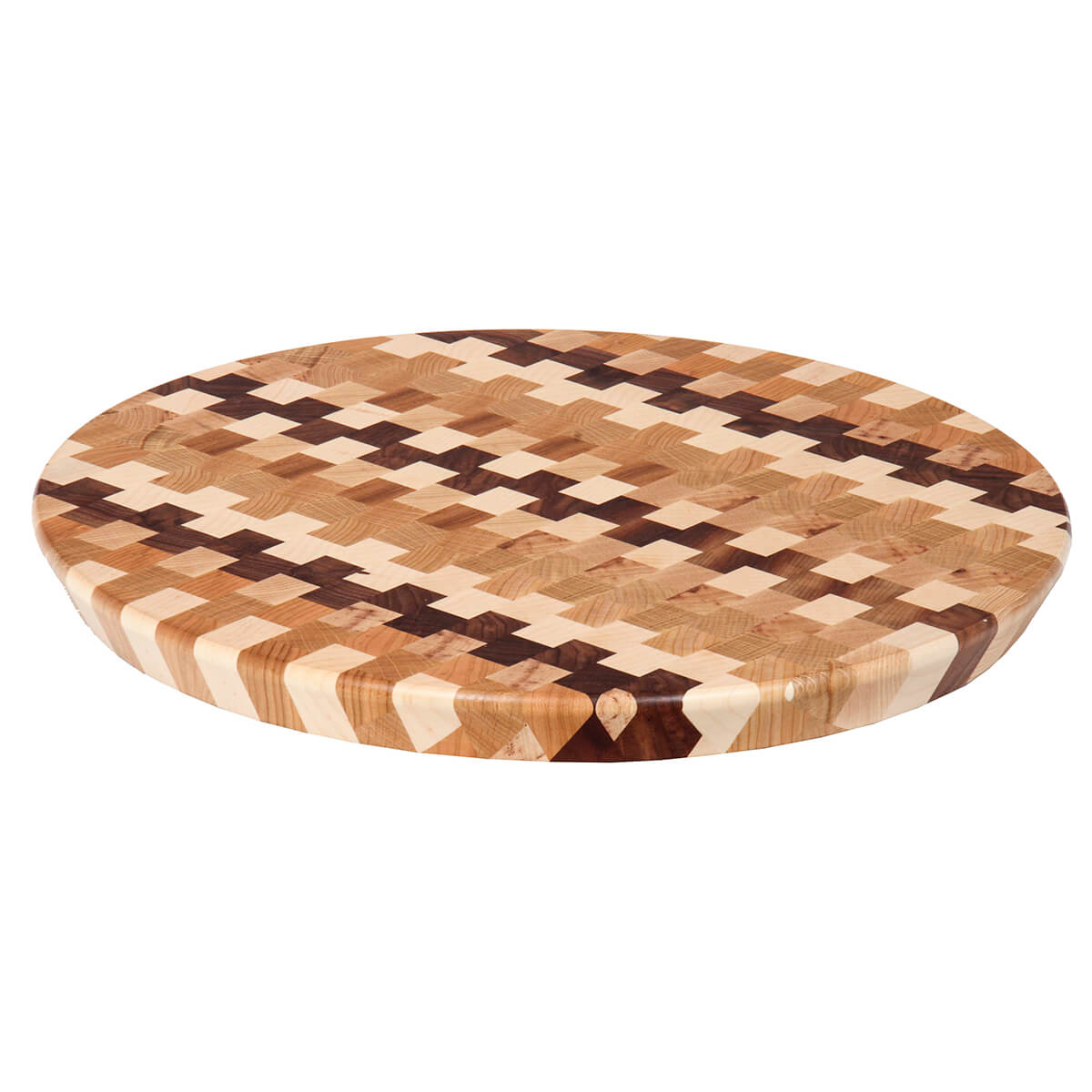 Read more about the article Large End Grain Checked Lazy Susan