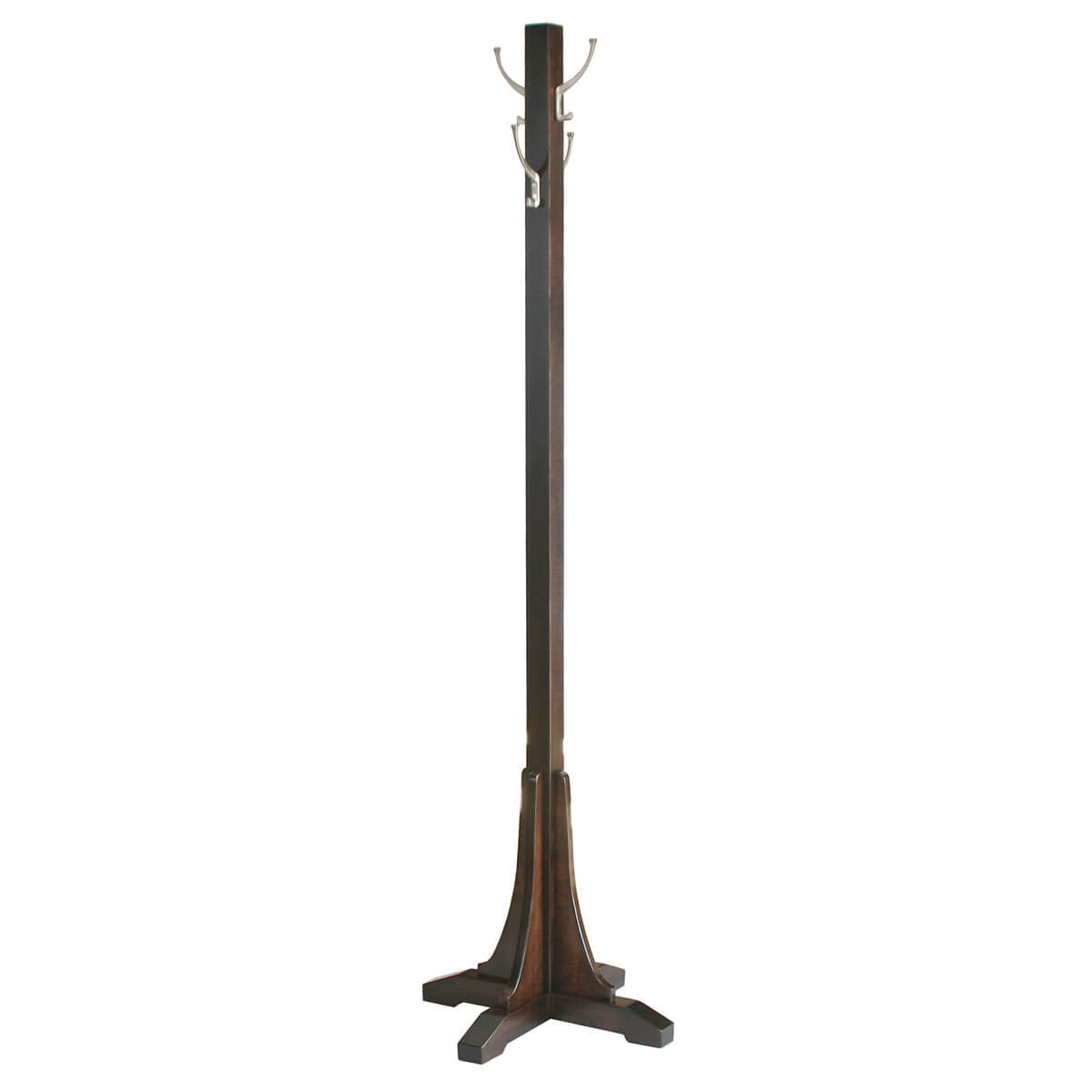 Read more about the article Mission Hall Tree with Nickel Hooks – Espresso