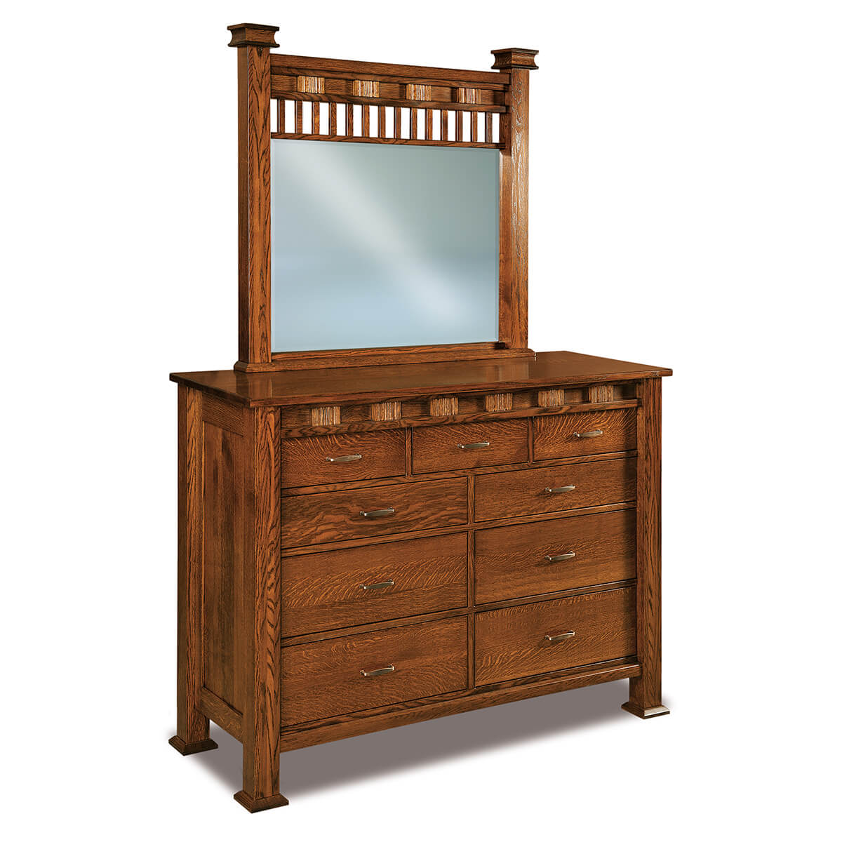 Read more about the article Sequoyah 9 Drawer Dresser with Beveled Mirror