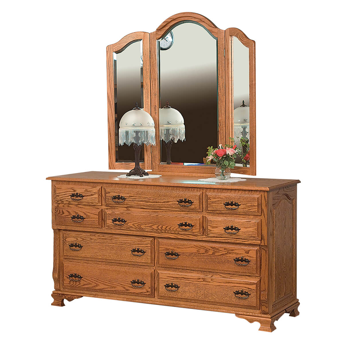 Read more about the article Classic Heritage 10 Drawer Dresser with Tri-Fold Mirror