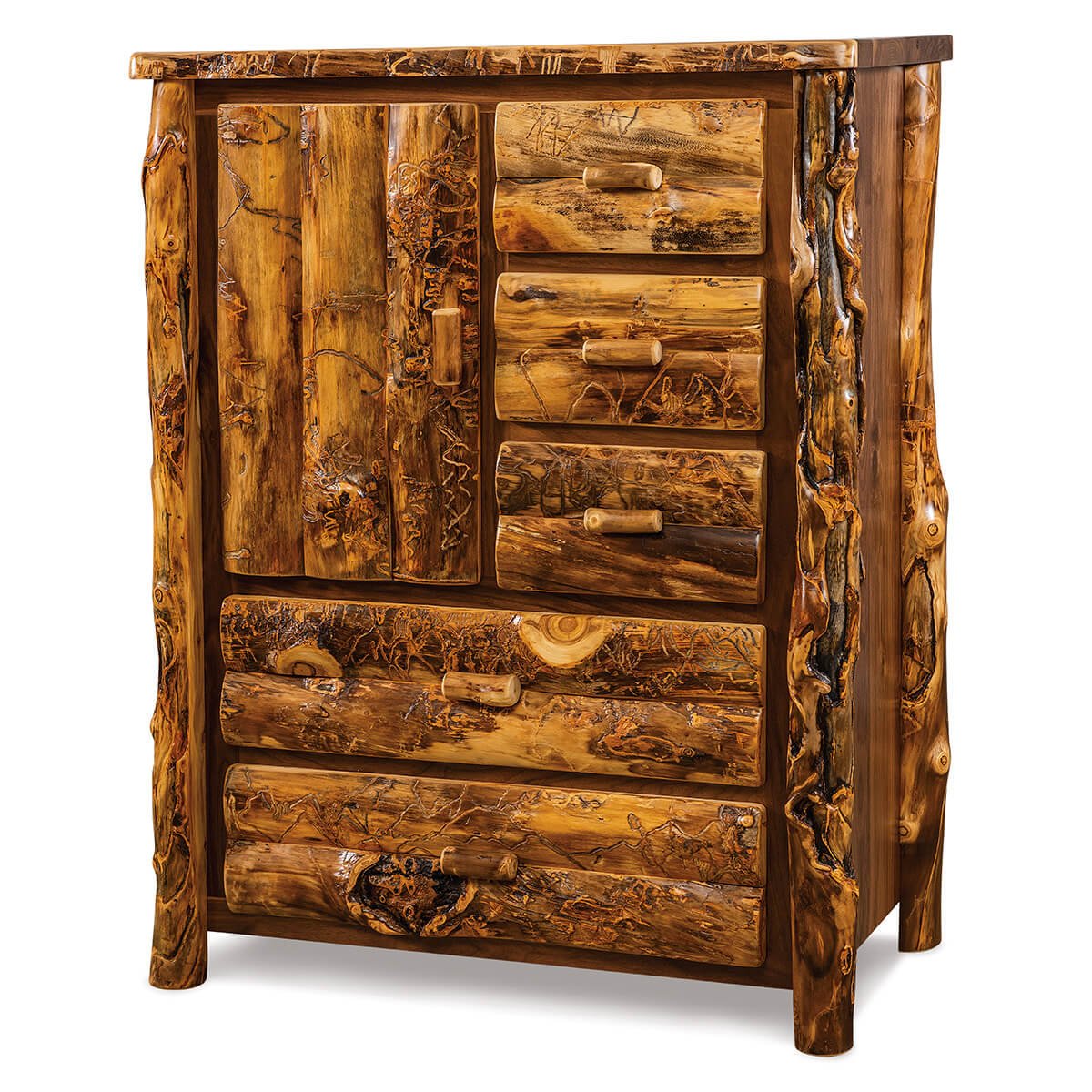 Read more about the article 5 Drawer 1 Door Aspen Walnut Armoire